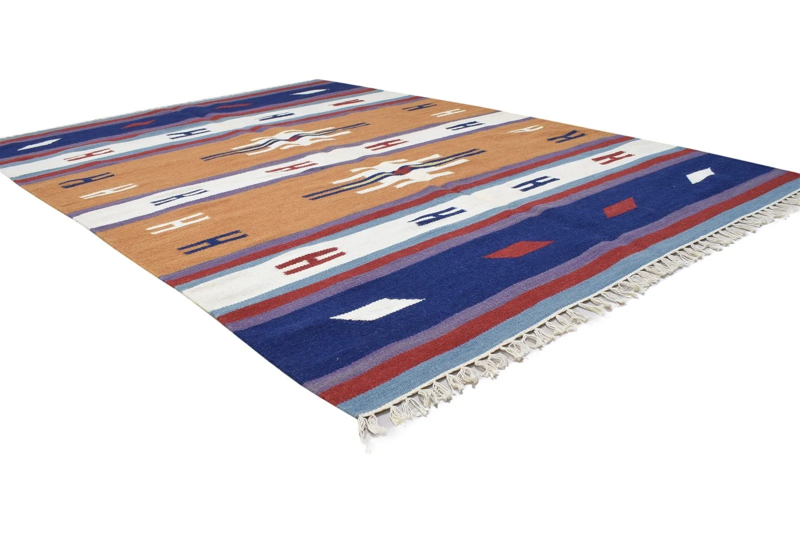 6' X 8' Rug Wool Multi Color Persian Dhurrie Oriental Tribal Room Size Carpet