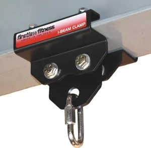 6.0" Wide I-Beam Clamp - 1000 LBS Load Rating - (Set for 6.0" Wide I-Beam) - for Gymnastic Rings - Climbing Ropes - Heavy Bags - Multi-Fitness