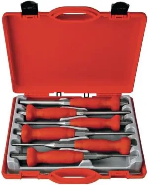 6635700000 Air Grip Pin Punch, Silver/Red, 300 x 200 mm, Set of 6 Pieces