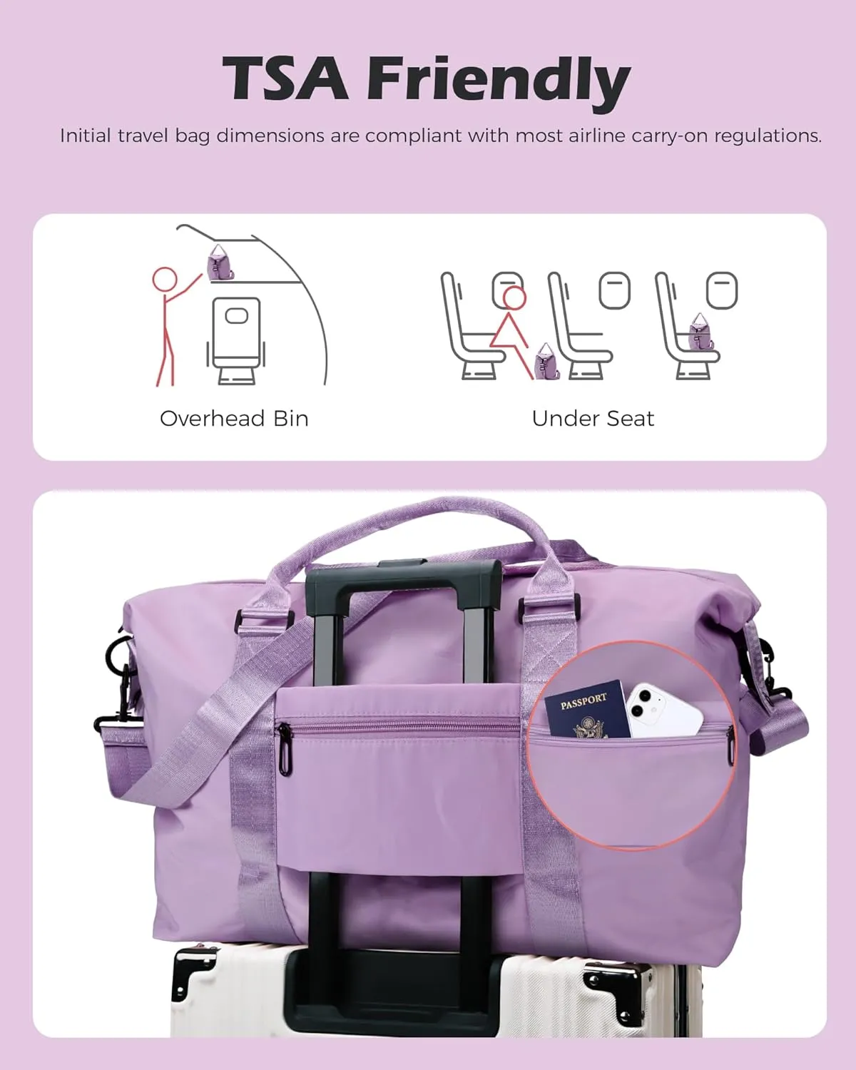 8 9 10 11 12 13 14 15 16 Year Old Girl Gifts, Preteen Travel Duffel Bag, Girl Sports Gym Bag, Teacher Gifts, Overnight Bag for Women, Gifts for Teens Sweet Graduation Gifts (Letter B)