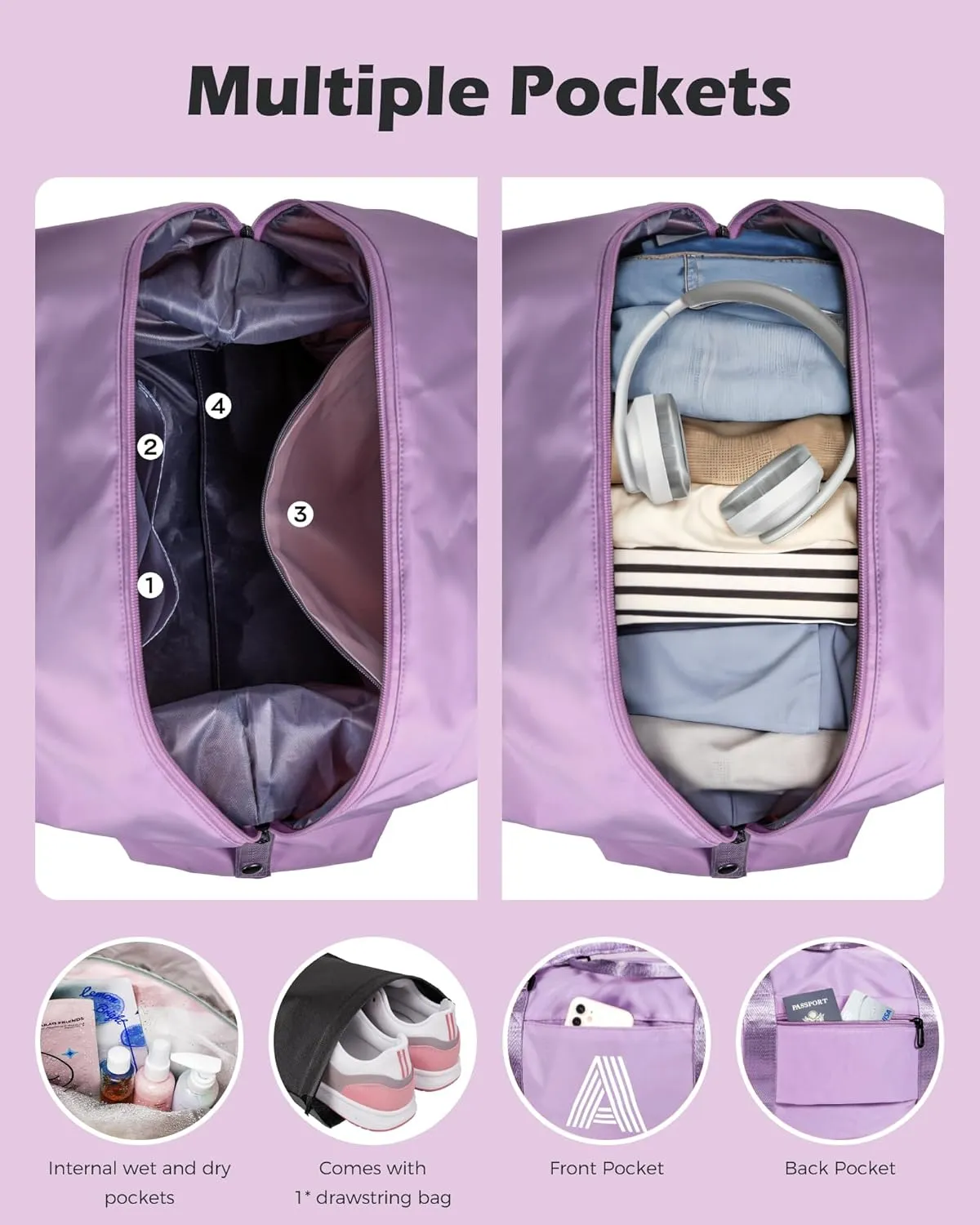 8 9 10 11 12 13 14 15 16 Year Old Girl Gifts, Preteen Travel Duffel Bag, Girl Sports Gym Bag, Teacher Gifts, Overnight Bag for Women, Gifts for Teens Sweet Graduation Gifts (Letter B)