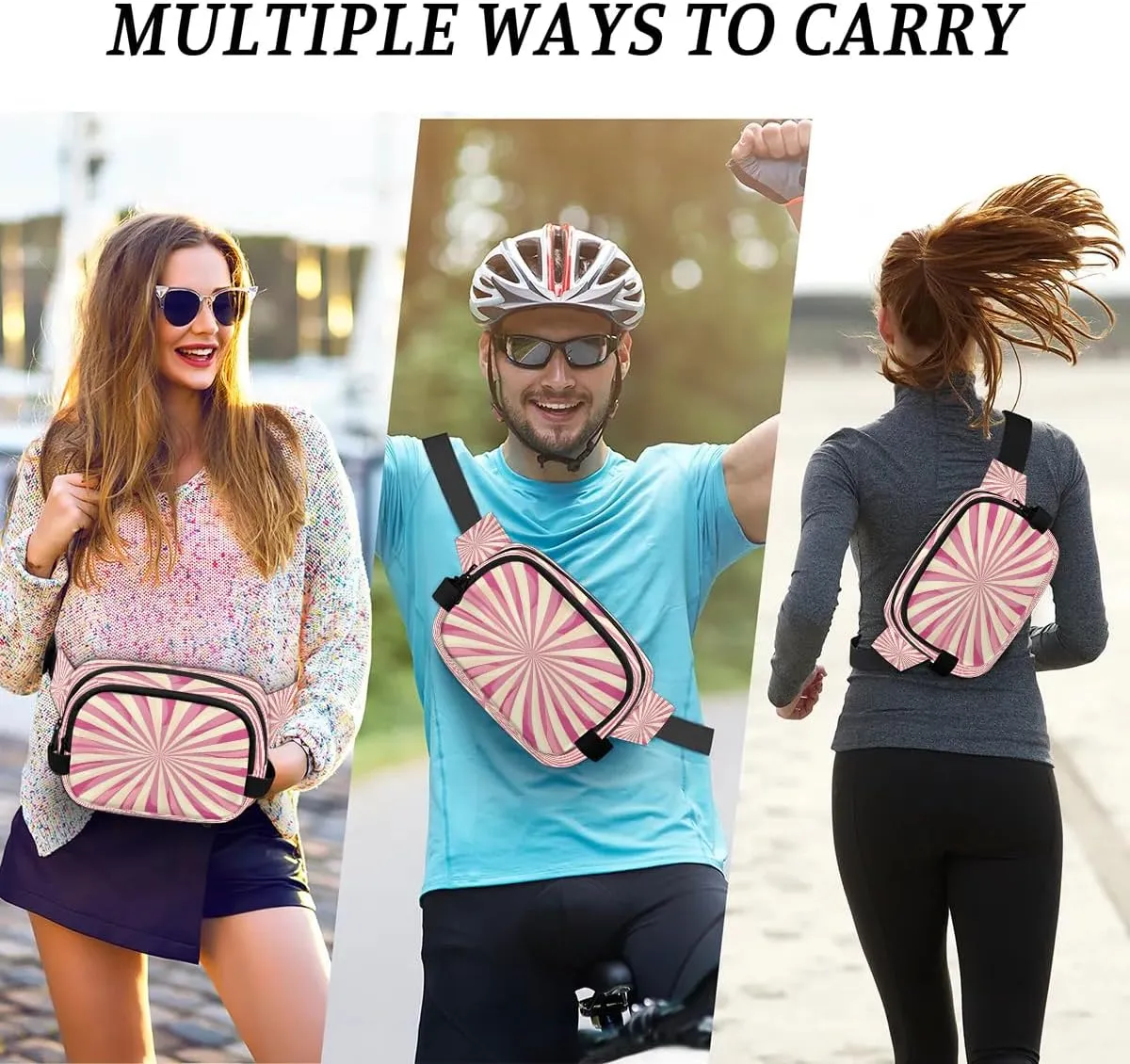 Abstraction Texture Cute Prints Fanny Packs for Women Men Waterproof Waist Bag with Adjustable Strap Belt Bag for Travel Running Hiking