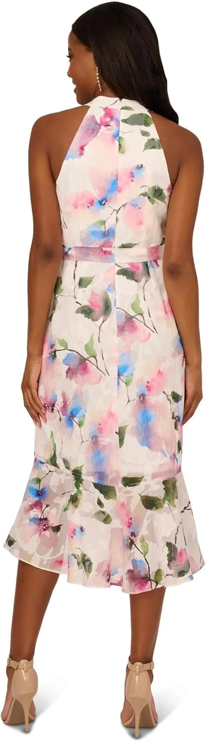 Adrianna Papell Women's Printed High-Low Dress