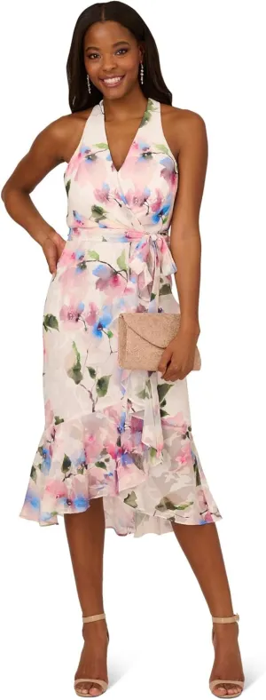 Adrianna Papell Women's Printed High-Low Dress