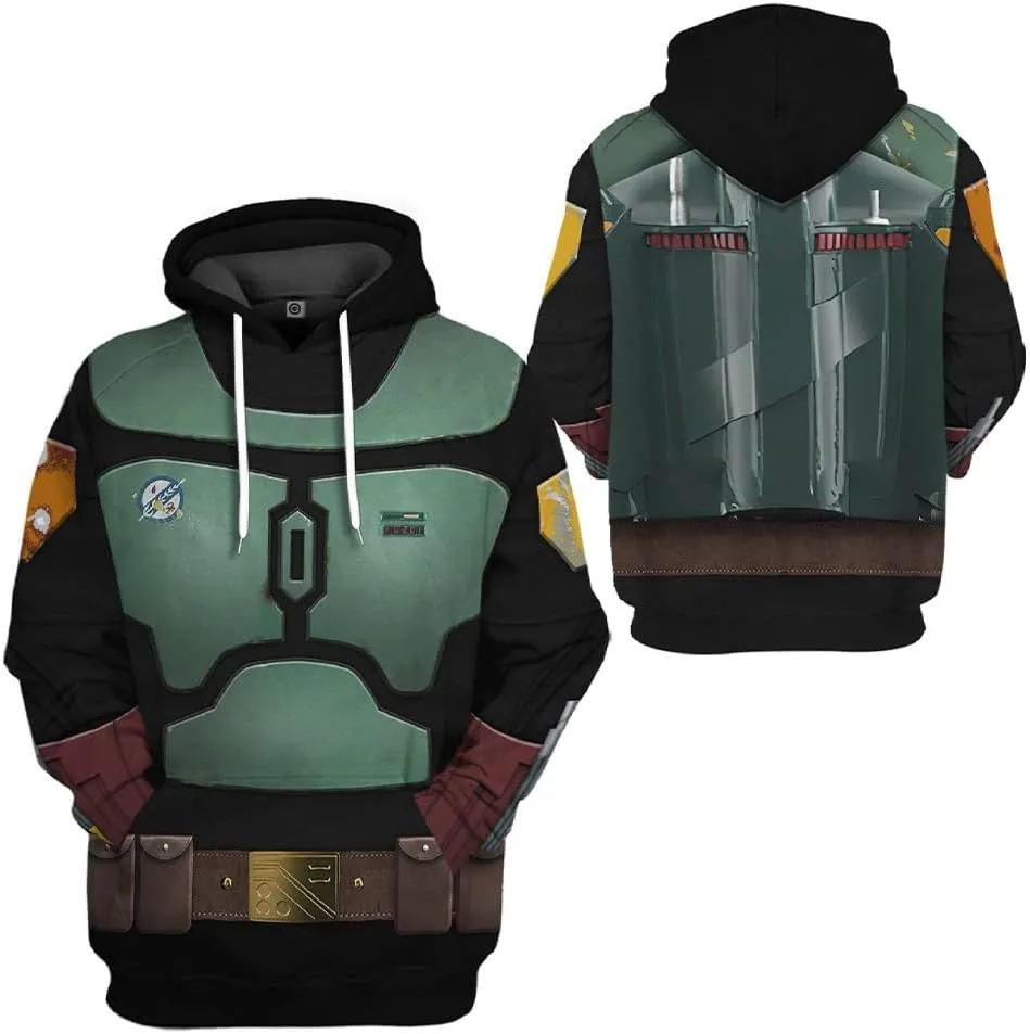 Adult Anakin Skywalker Tano Jawa Costume Halloween Cosplay 3D Printed Classic Battle Pullover Hoodie