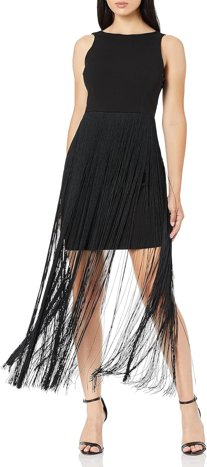 Aidan Mattox Women's Fringe Cocktail Dress