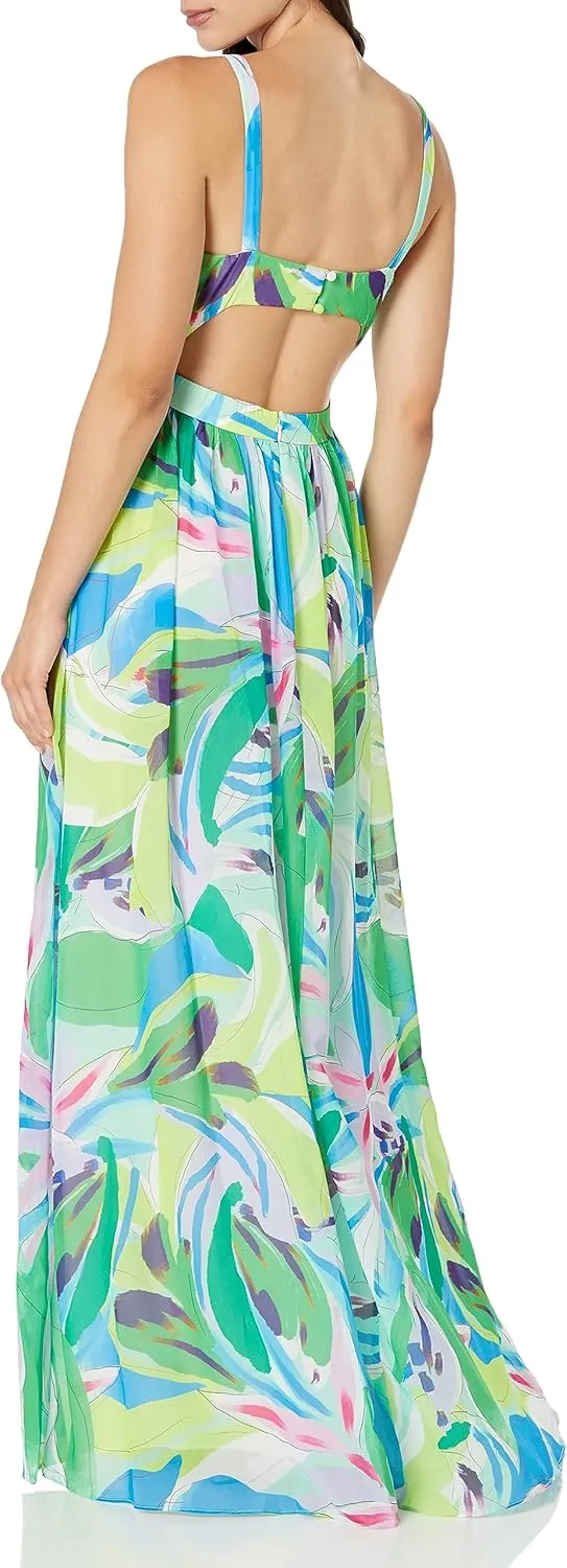 Aidan Mattox Women's Printed Chiffon Maxi Dress