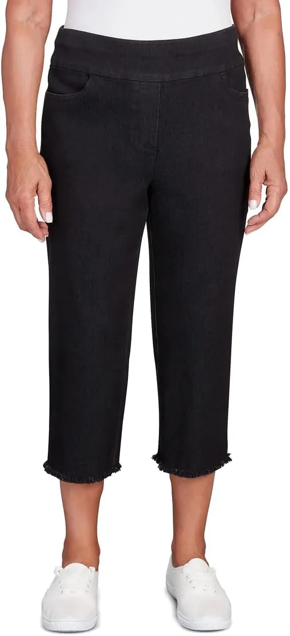Alfred Dunner Women's Fringe Capri Pant