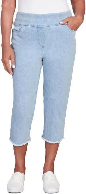 Alfred Dunner Women's Fringe Capri Pant