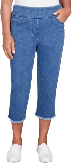 Alfred Dunner Women's Fringe Capri Pant