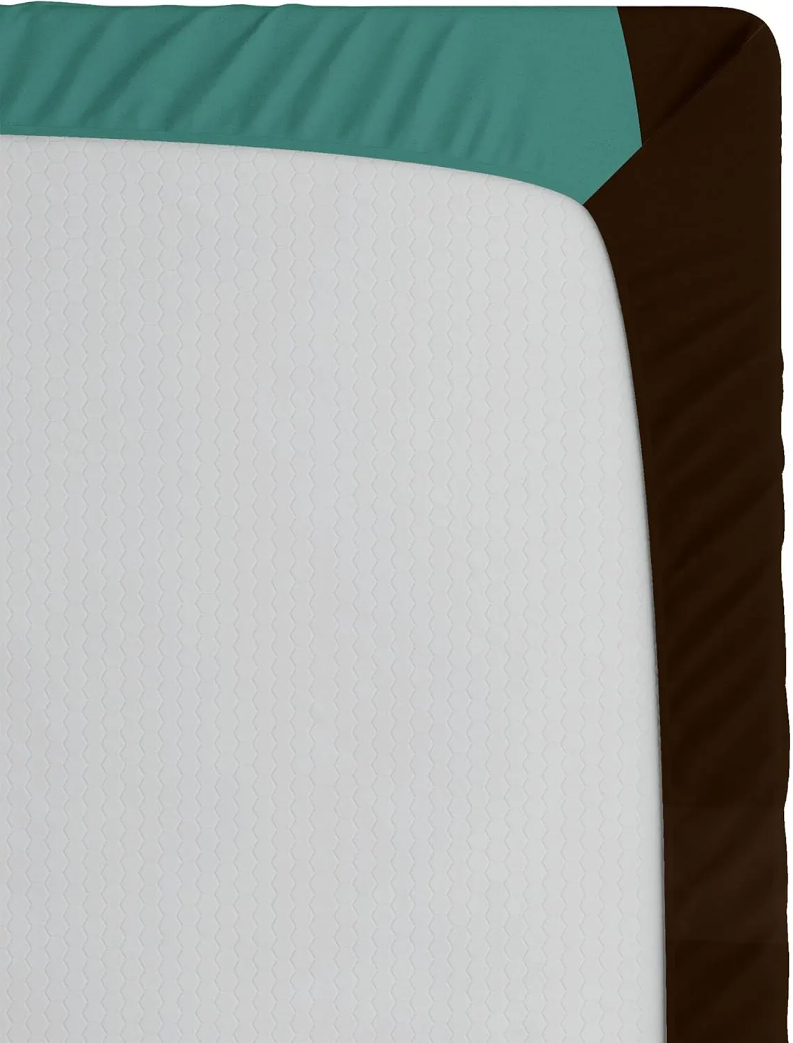 Ambesonne Airport 2 Pack Fitted Sheet, Airfield Plane and City, Bed Cover All-Round Elastic Deep Pockets 2 Pieces, Package Contains 2 Twin XL Size Fitted Sheets, Dark Brown Cadet Blue