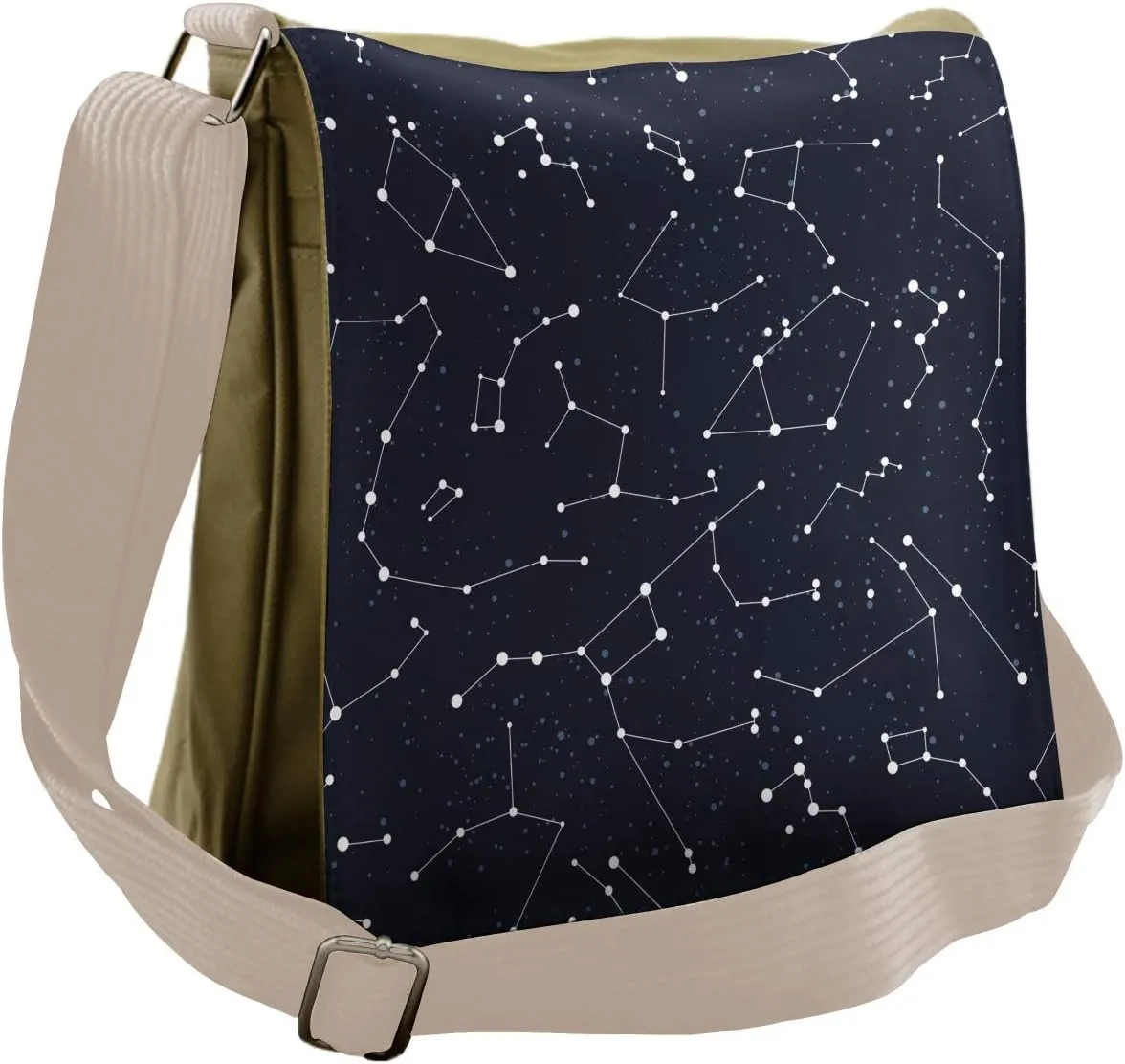 Ambesonne Constellation Messenger Bag, Cluster of Stars, Unisex Cross-body