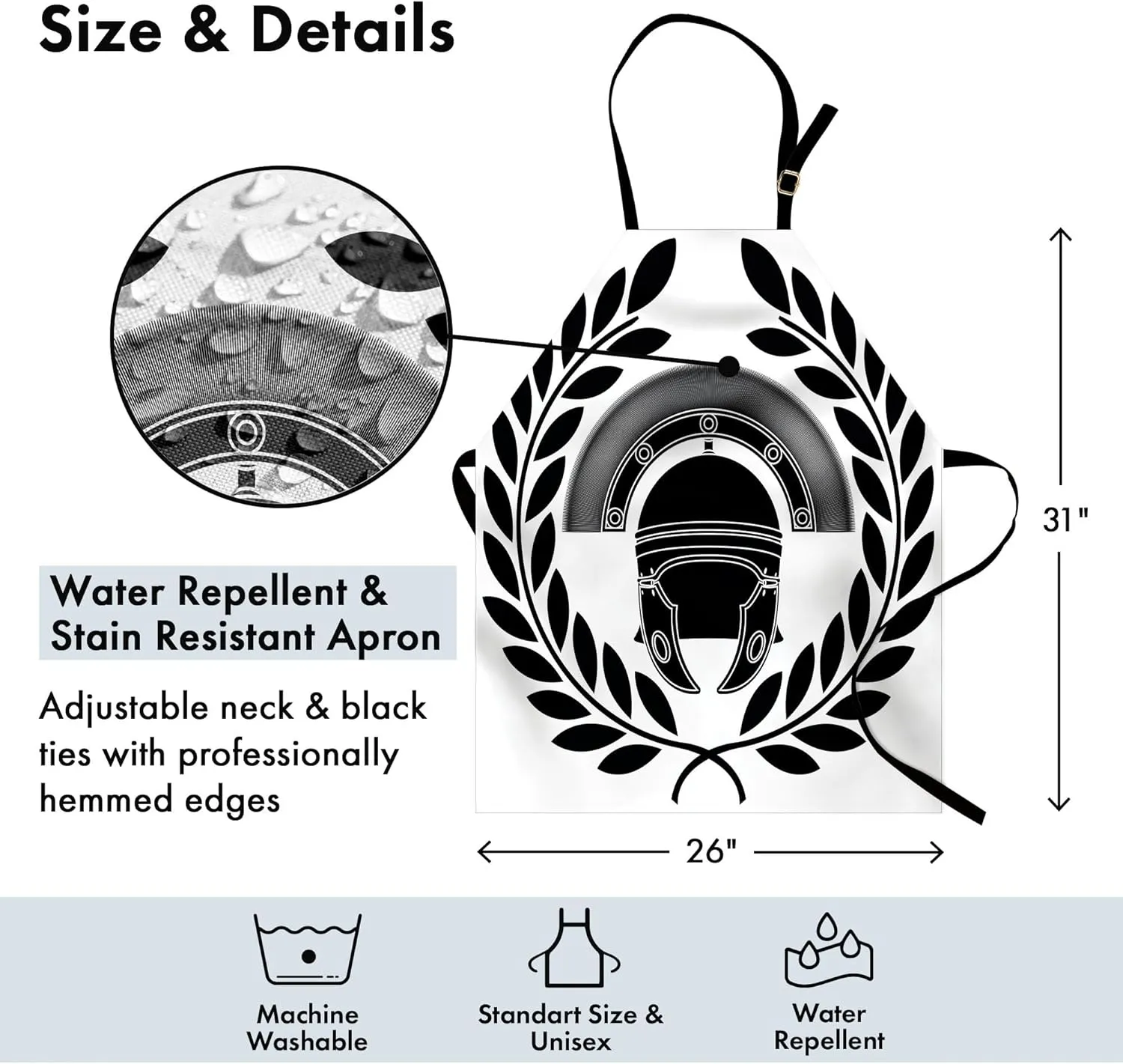 Ambesonne Digital Printed Multicolor Aprons
