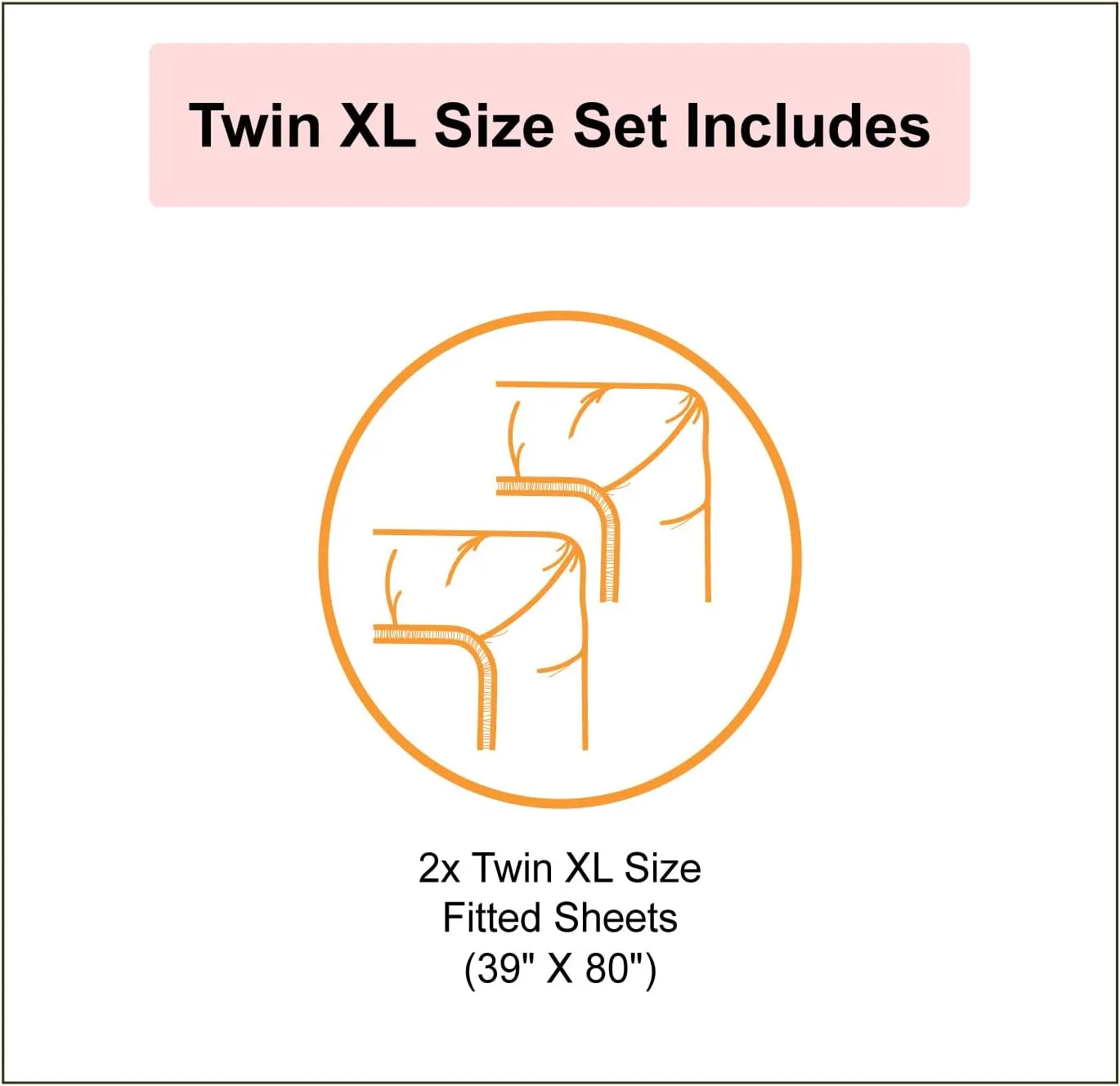 Ambesonne Modern 2 Pack Fitted Sheet, Yellow Cab Artdeco, Bed Cover All-Round Elastic Deep Pockets 2 Pieces, Package Contains 2 Twin XL Size Fitted Sheets, Orange White and Black