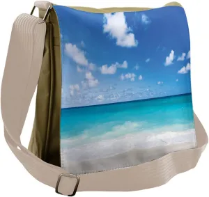 Ambesonne Ocean Messenger Bag, Barbados Coastline Summer, Unisex Cross-body