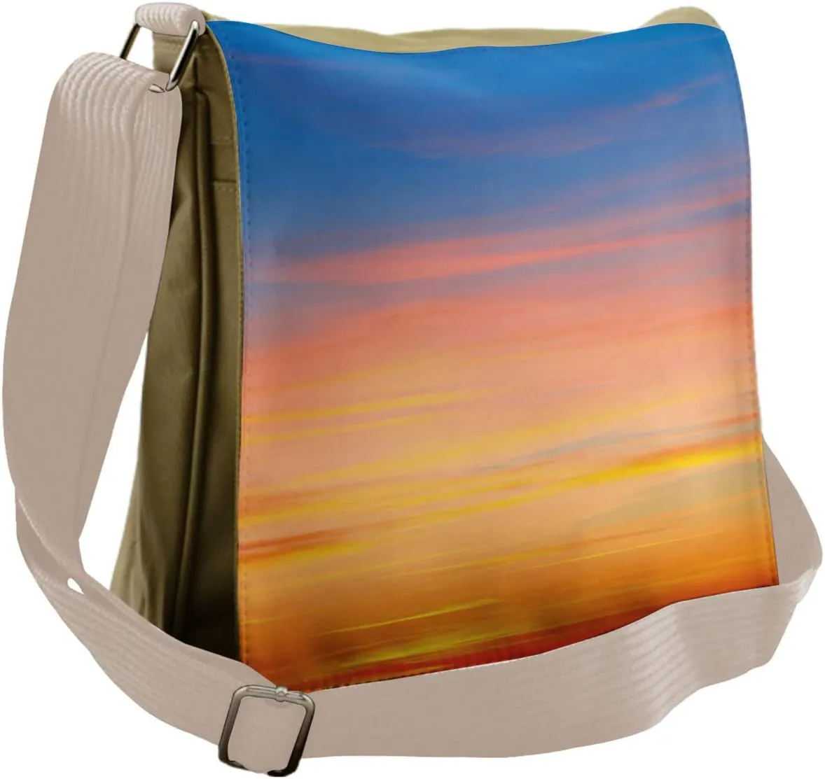 Ambesonne Sky Messenger Bag, Majestic Dramatic Sunset, Unisex Cross-body