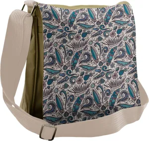 Ambesonne Surfboard Messenger Bag, Exotic Waters Fun, Unisex Cross-body