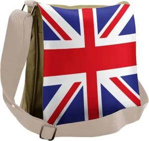 Ambesonne Union Jack Messenger Bag, British Loyal, Unisex Cross-body