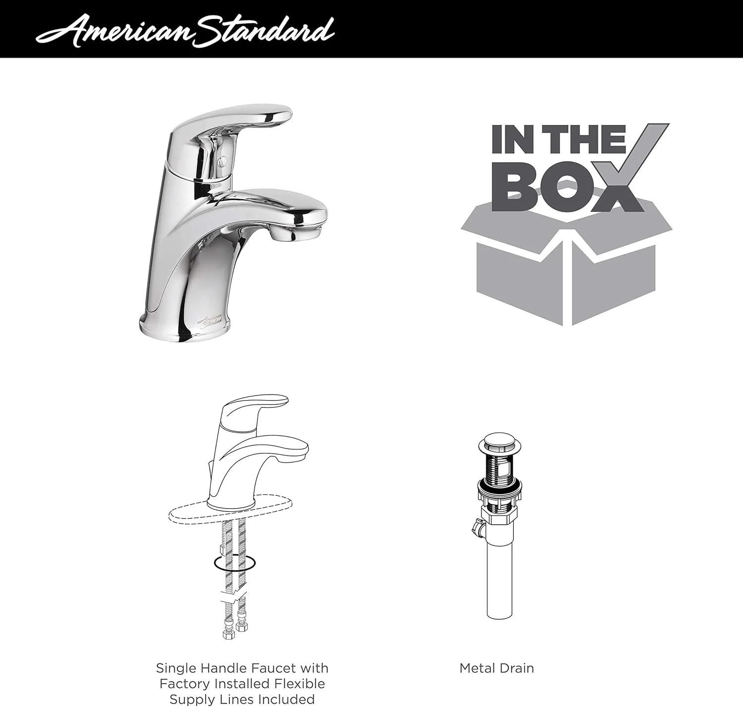 American Standard 7075100.278 Colony Pro Single-Handle Bathroom Faucet with Metal Pop-Up Drain, 1.2 GPM, Legacy Bronze