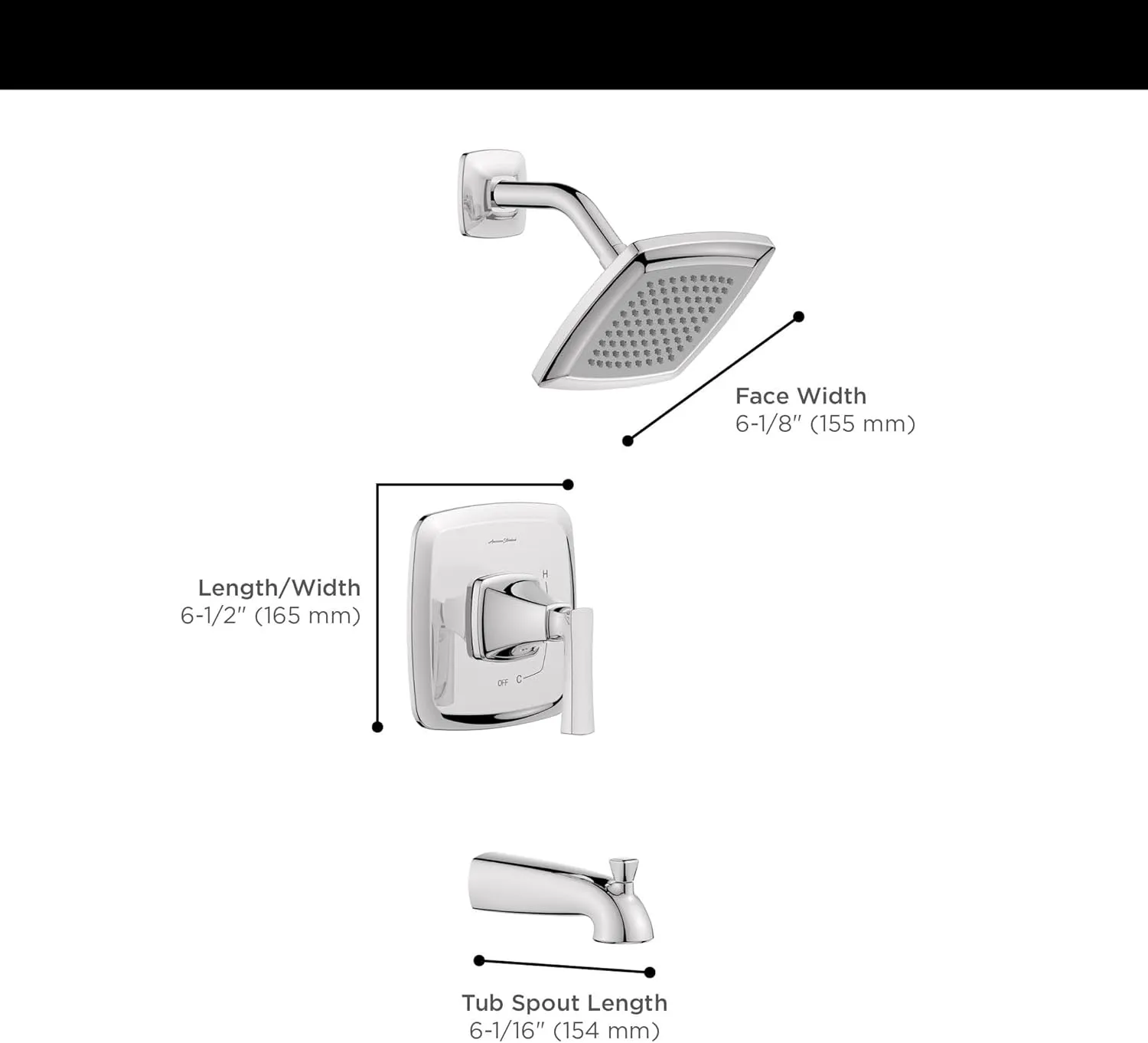 American Standard 7426508.295 Belmeade Tub and Shower Trim Kit with Valve, 1.8 GPM, Brushed Nickel