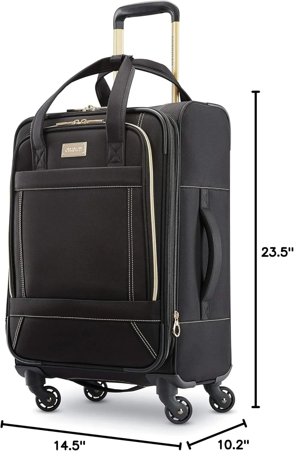 American Tourister Belle Voyage Softside Luggage with Spinner Wheels, Black, Carry-On 21-Inch