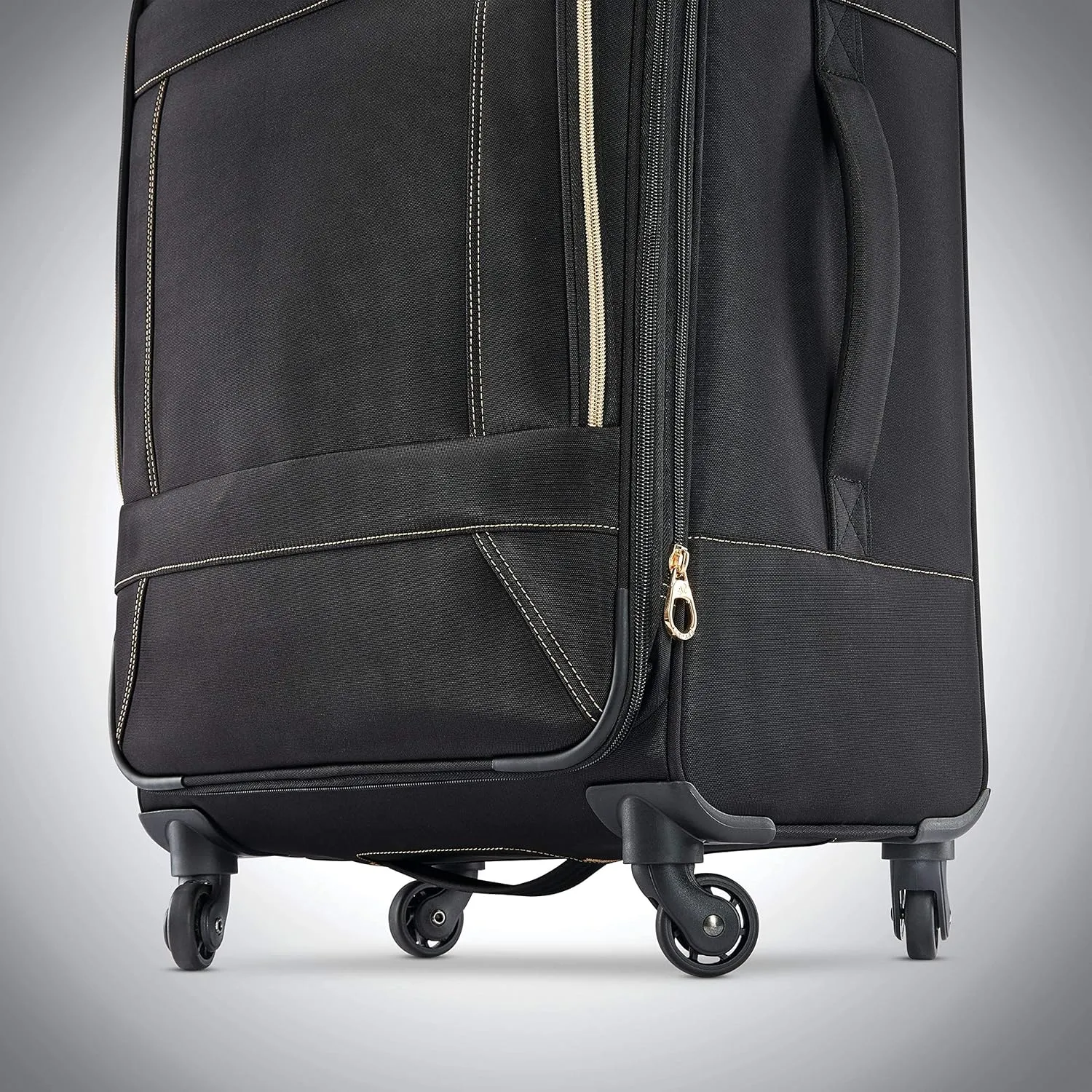 American Tourister Belle Voyage Softside Luggage with Spinner Wheels, Black, Carry-On 21-Inch