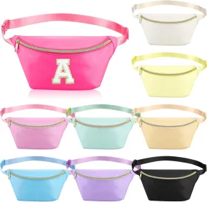 Amylove 9 Pieces Fanny Packs Nylon Waist Bag Zipper Travel Running Bag with Adjustable Strap for Women Men(Bright Colors)