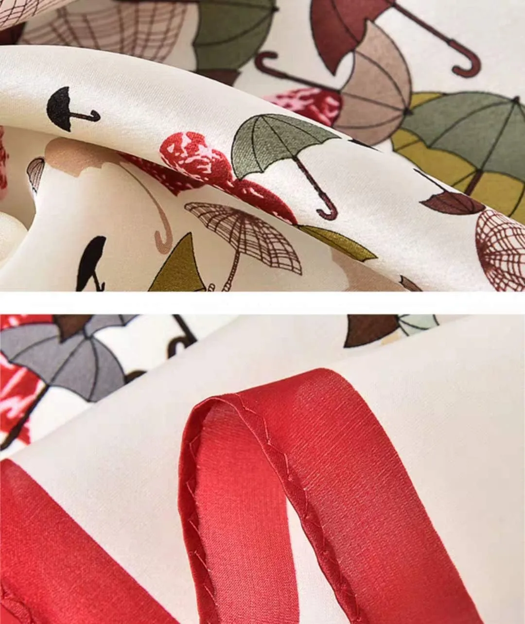 ANDANTINO 100% Mulberry Silk Scarf -21” Lightweight Square Neckerchief – Breathable Digital Printed Scarves with Gift Packed