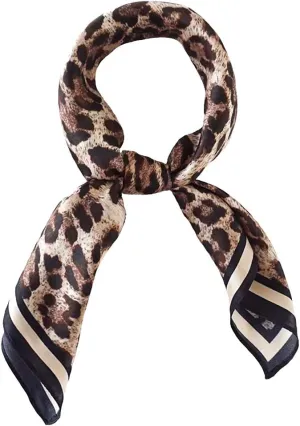 ANDANTINO 100% Real Mulberry Silk Scarf -21'' x 21''- Lightweight Neckerchief –Women Men Small Square Digital Printed Scarves