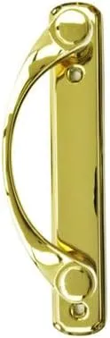 Andersen Frenchwood Gliding Door - Handle - Newbury - Left Interior/Right Exterior - H.P. Brass