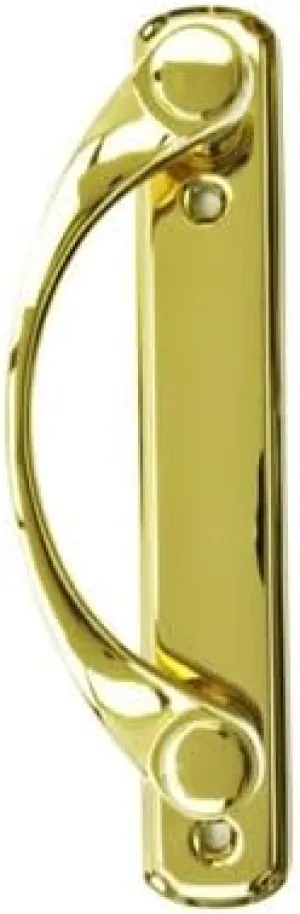Andersen Frenchwood Gliding Door - Handle - Newbury - Right Interior/Left Exterior - H.P. Brass