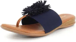 Andre Assous Womens Novalee Elastic Navy Sandal - 11