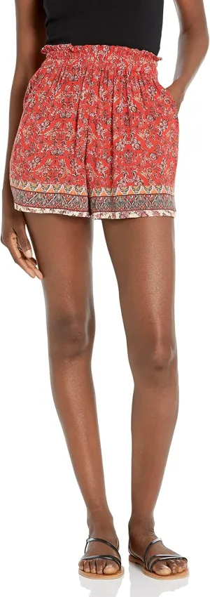 Angie Women's Paperbag Printed Short