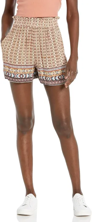Angie Women's Paperbag Printed Short