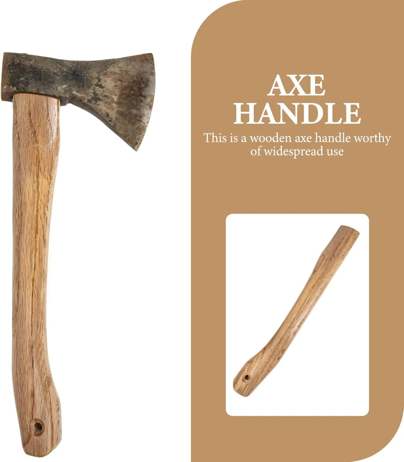 Angoily Replacement Handle Grip for Camp Length Includes Steel Wedges and Hunter Axes