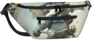Animal Elephant Sling Bag Crossbody Backpack Chest Daypack for Women Sport Travel Hiking Casual Bag Multipurpose Waist Pack With Zipper Closure Adjustable Strap Shoulder Bag