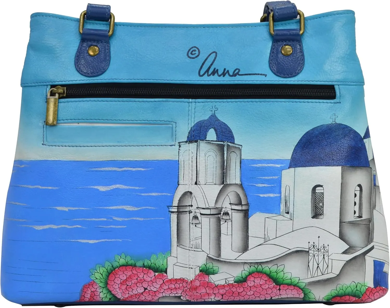 Anna by Anuschka Satchel Shoulder Handbag - Genuine Leather