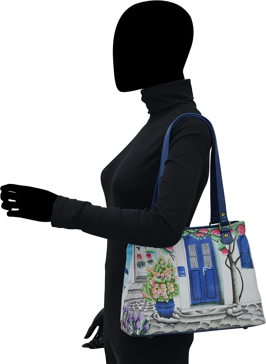 Anna by Anuschka Satchel Shoulder Handbag - Genuine Leather