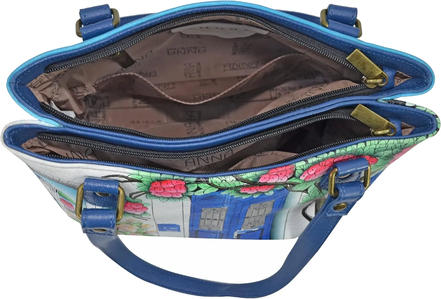 Anna by Anuschka Satchel Shoulder Handbag - Genuine Leather