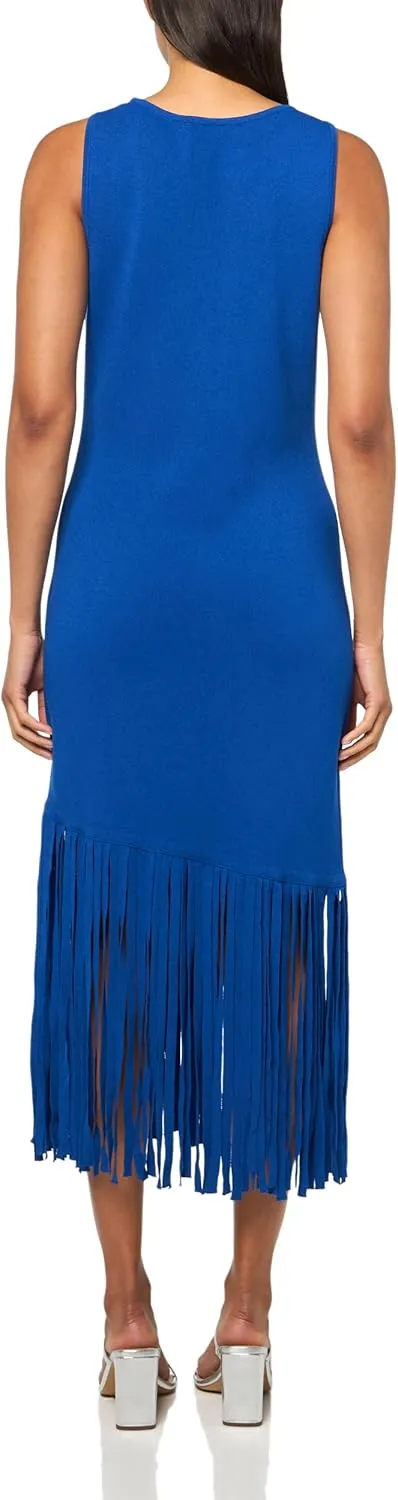 Anne Klein Women's Asymmetric Fringe Dress