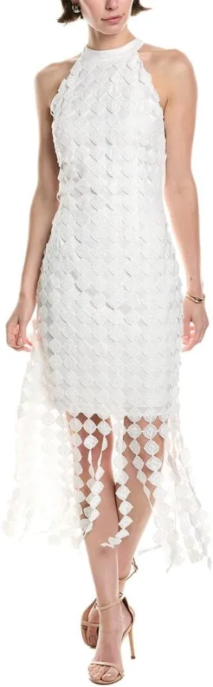 Anne Klein Women's Fringe Hem Halter Dress