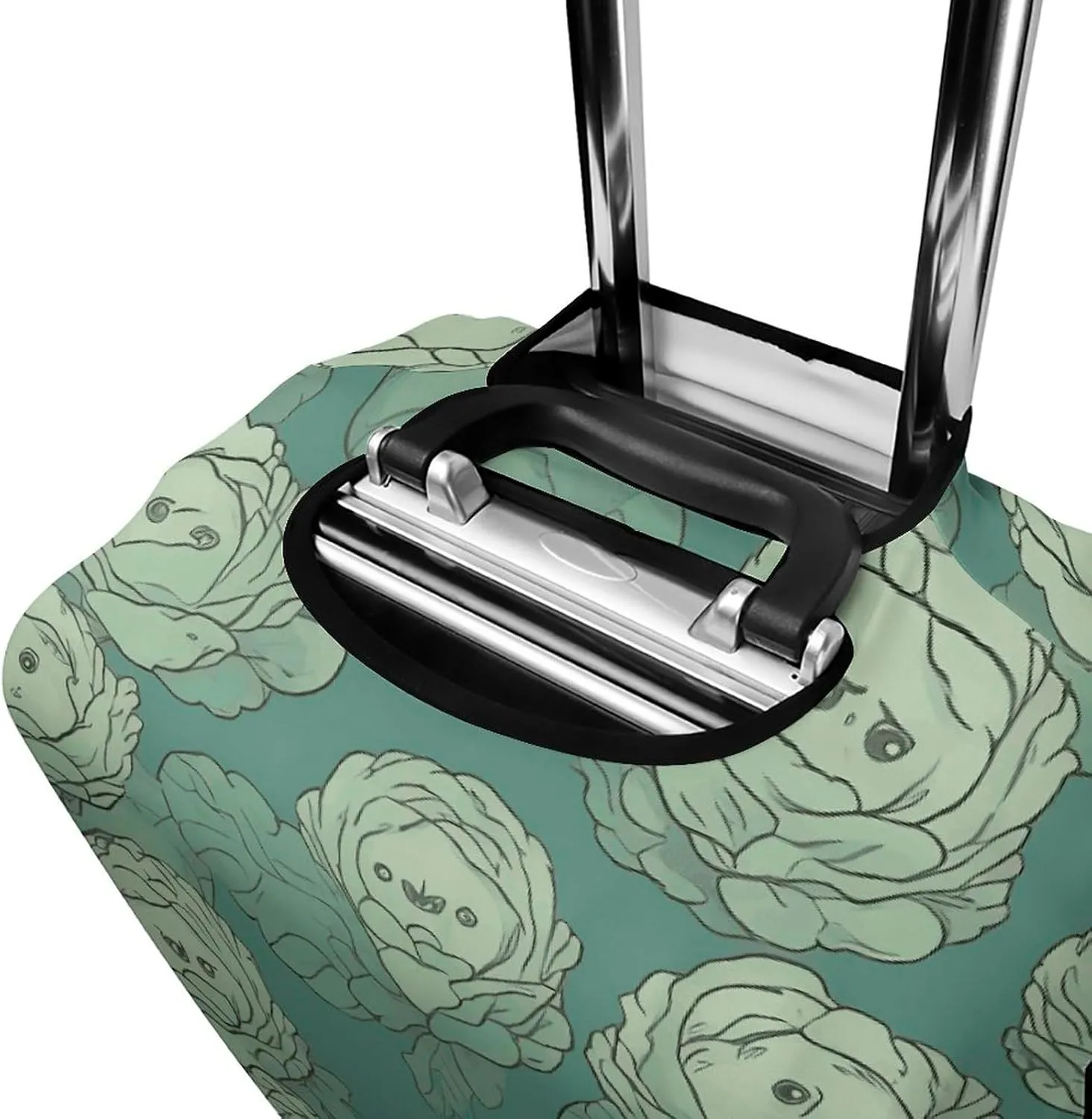 Anti-Scratch Luggage Cover Cabbage Pattern Printed Luggage Case Protector Washable Suitcase Covers Elastic Suitcase Protector for Size XL (30-32 inches) Luggage