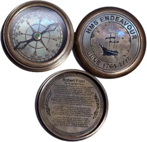 Antique Brass Compass for Hiking, Camping, Trekking, Travelling Vintage Directional Magnetic Ship Boat Compass Engraved Baptism Gifts by AS Brass Instruments