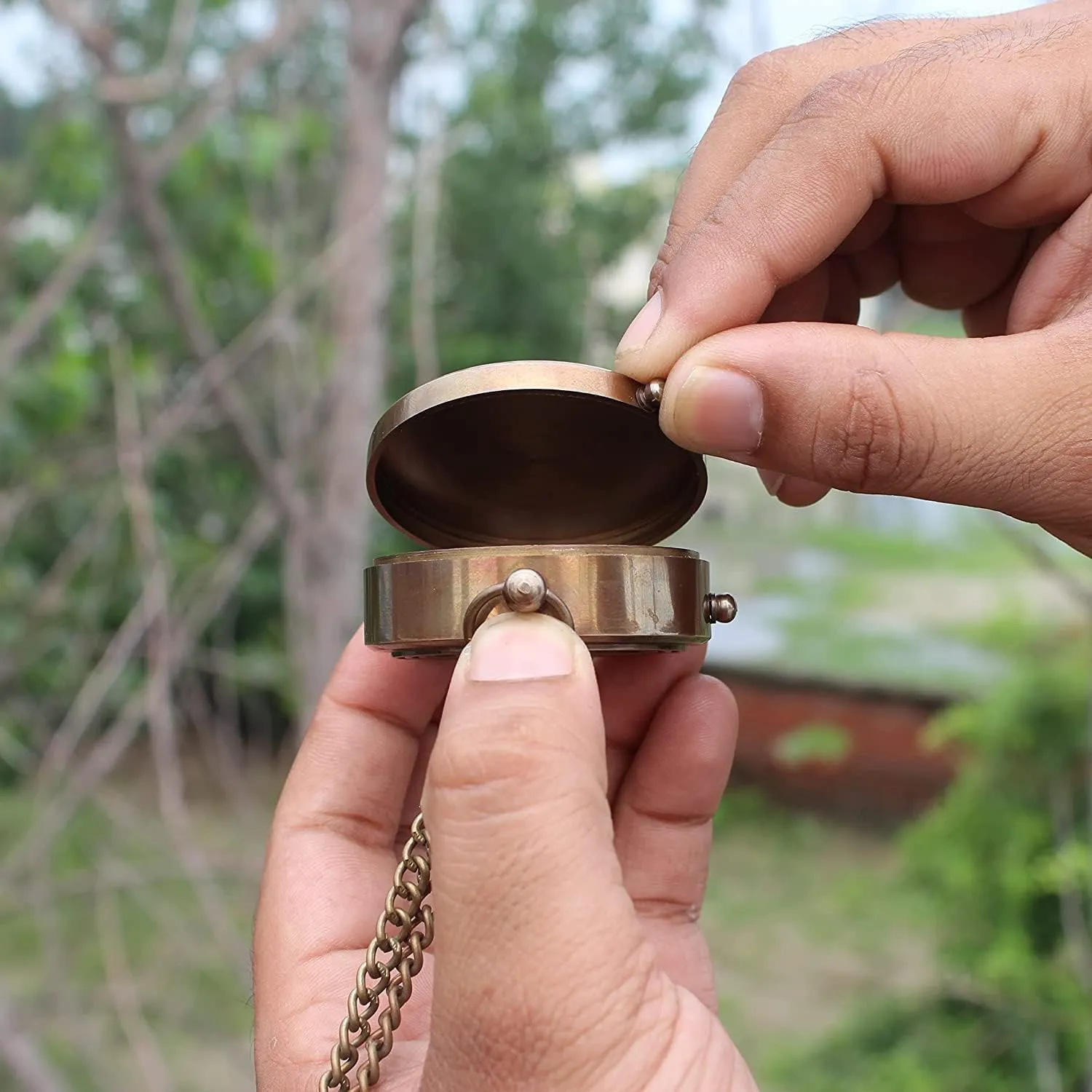 Antique Nautical Brass Engraved Pocket Compass Navigational Compass Tool for Travelling & Camping by THEMEDIEVALMARTCITY