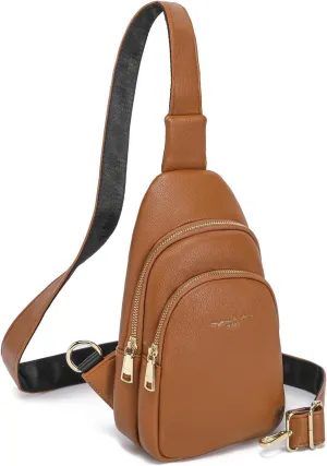 AOCINA INICAT Small Sling Bag Crossbody Vegan Leather Fanny Packs for Women Fashionable Chest Bag for Travel