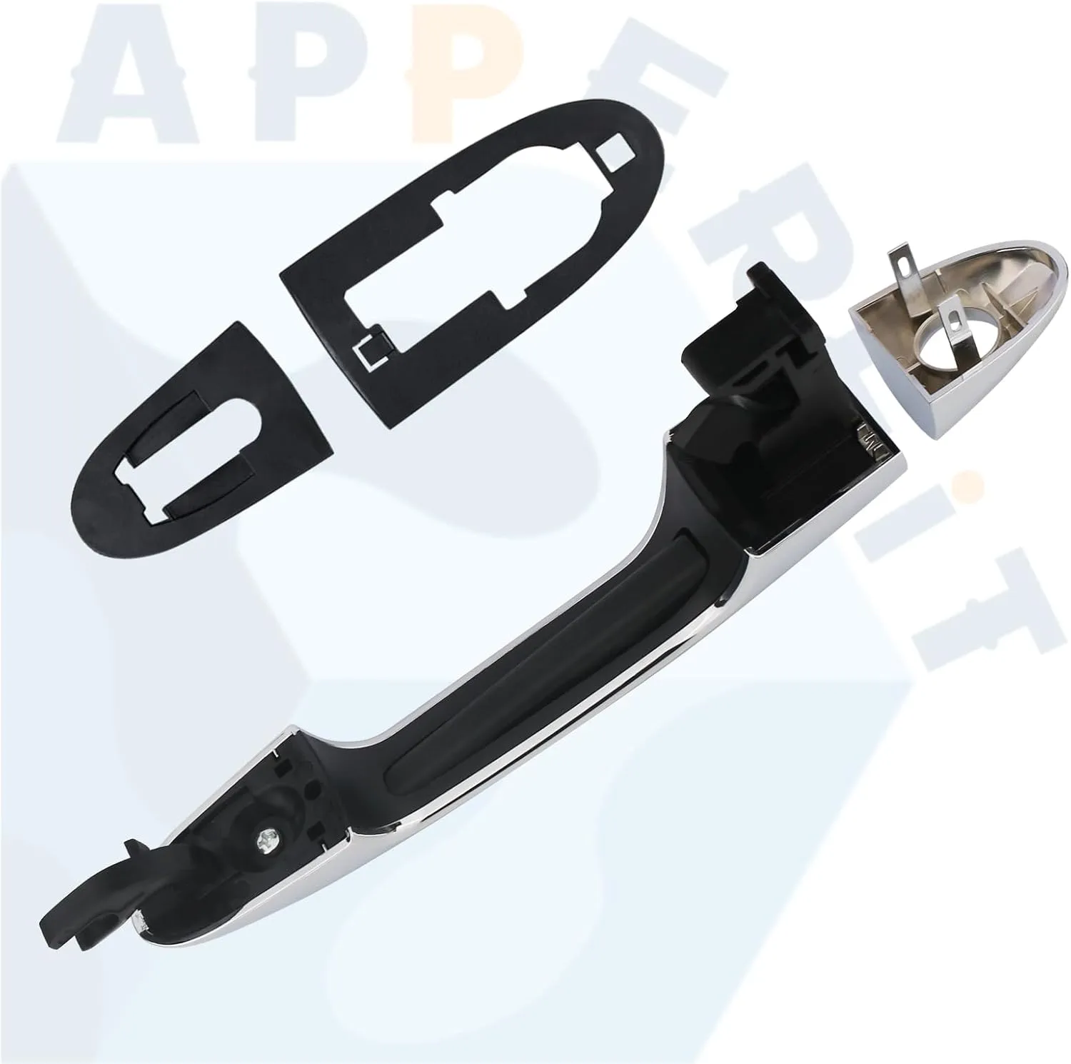 APPERFiT Fiat 500L Exterior Door Handle with Key Hole for Front Door Panel Left Driver Side Compatible with Fiat 500L 4 Doors 2014 2015 2016 2017