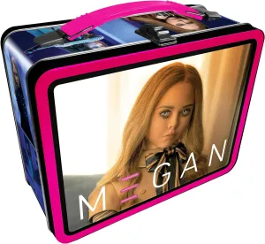 AQUARIUS M3gan Fun Box - Sturdy Tin Storage Box with Plastic Handle & Embossed Front Cover - Officially Licensed Megan Merchandise & Collectible Gift