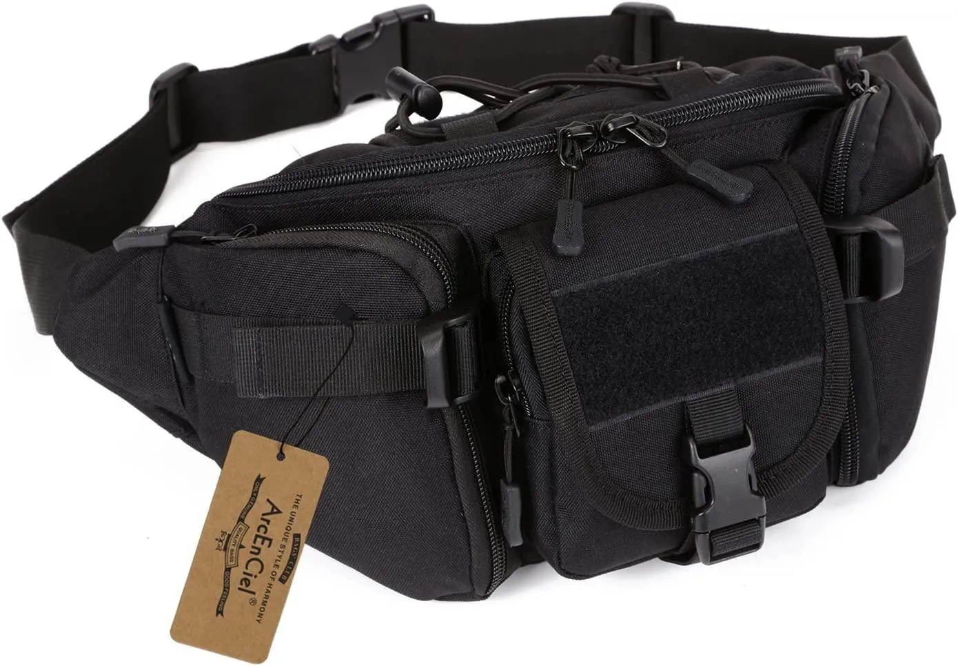 ArcEnCiel Water Resistant Tactical Waist Pack Bag Military Fanny Packs Hip Belt Bag Pouch for Hiking Climbing Outdoor Bumbag