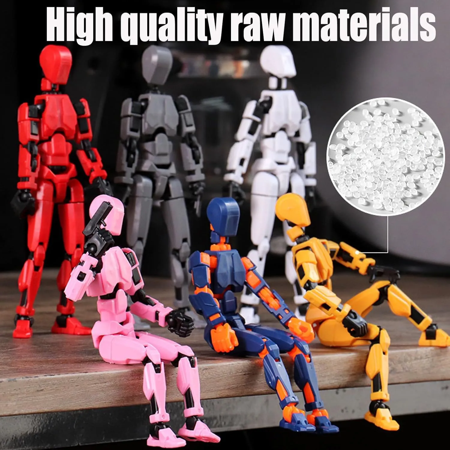 (Assembly Completed)-Titan 13 Action Figure,Lucky Robot 13 Action Figure Set,Nova 13 Action Figures,3D Printed Multi-Jointed Movable Robot Figure,Multiple Accessories (Assembly Completed,9pcs)
