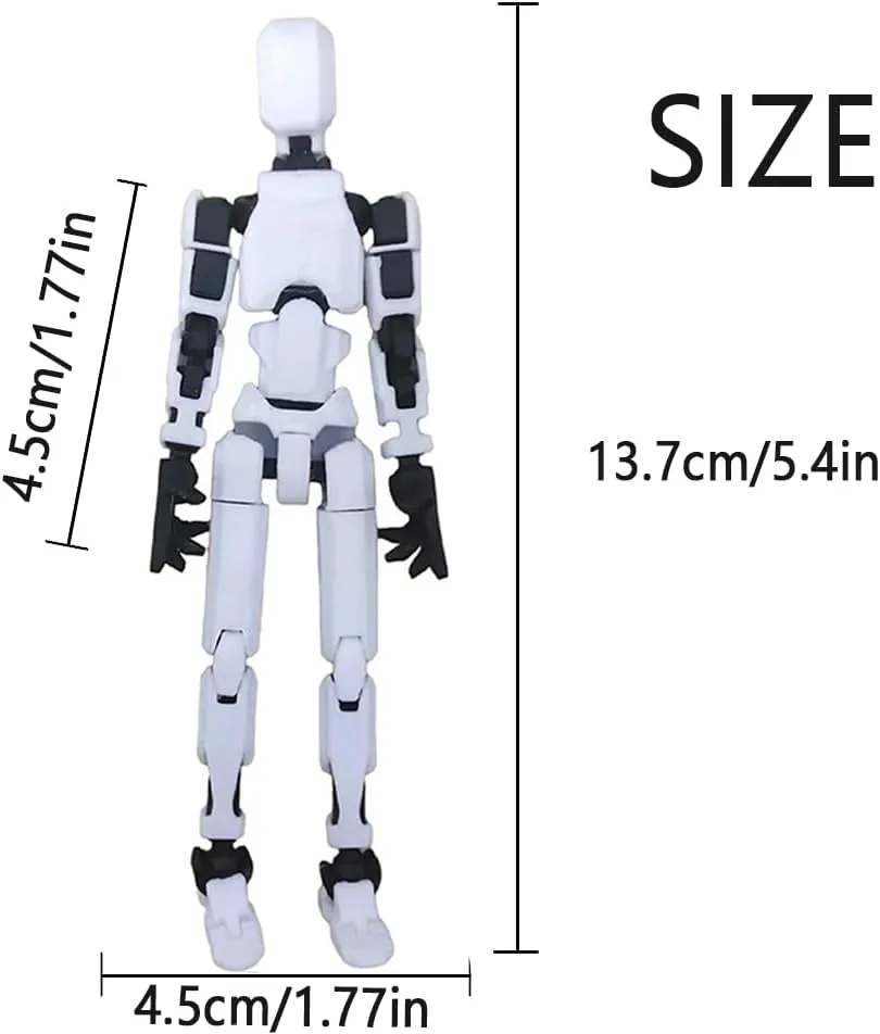 (Assembly Completed)-Titan 13 Action Figure,Lucky Robot 13 Action Figure Set,Nova 13 Action Figures,3D Printed Multi-Jointed Movable Robot Figure,Multiple Accessories (Assembly Completed,9pcs)